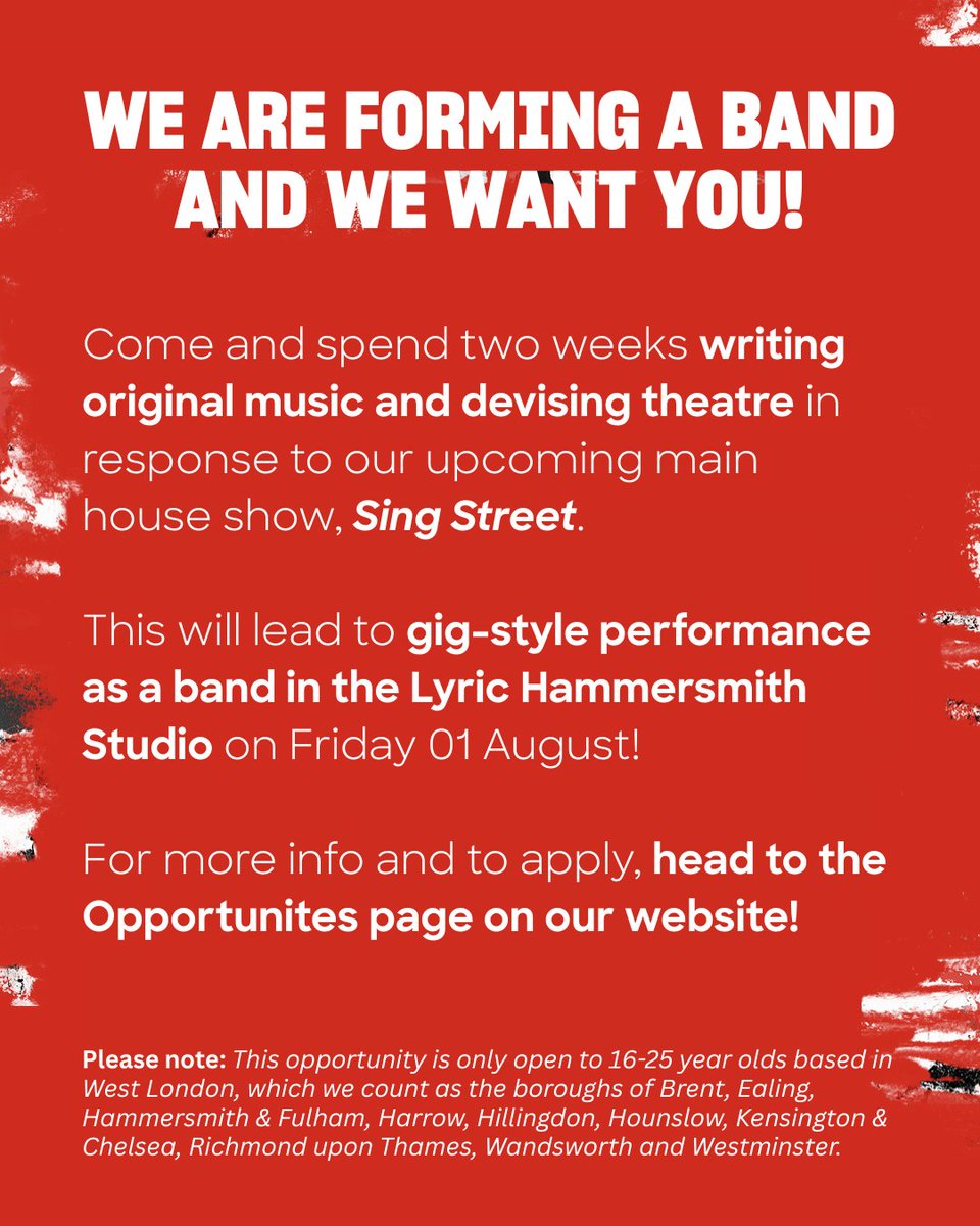 🚨 Applications are now OPEN for our Sing Street Response Project! 🚨