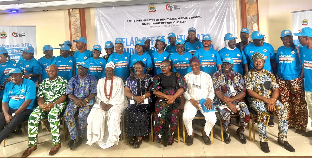 The flag-off of the Ekiti State Smoke-Free Project brought together various stakeholders, including both state and non-state actors. 

We should be reminded that smoking kills faster! Stop ✋ 🚫 it.

#SmokeFreeEkiti #WorldNoTobaccoDay #TobaccoExposed

 <a href="/CAPPAfrica/">C A P P A</a> <a href="/TobaccoCtrl/">Tobacco Control NG</a>