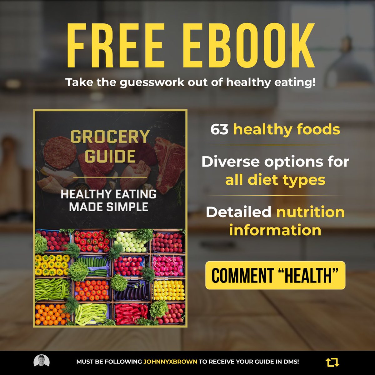 Big Food spends billions to keep you addicted, inflamed, and out of shape.

I made a Grocery Guide to help you fight back:

60+ foods that fuel your health instead of destroying it.

Comment “HEALTH” and I’ll DM it to you.