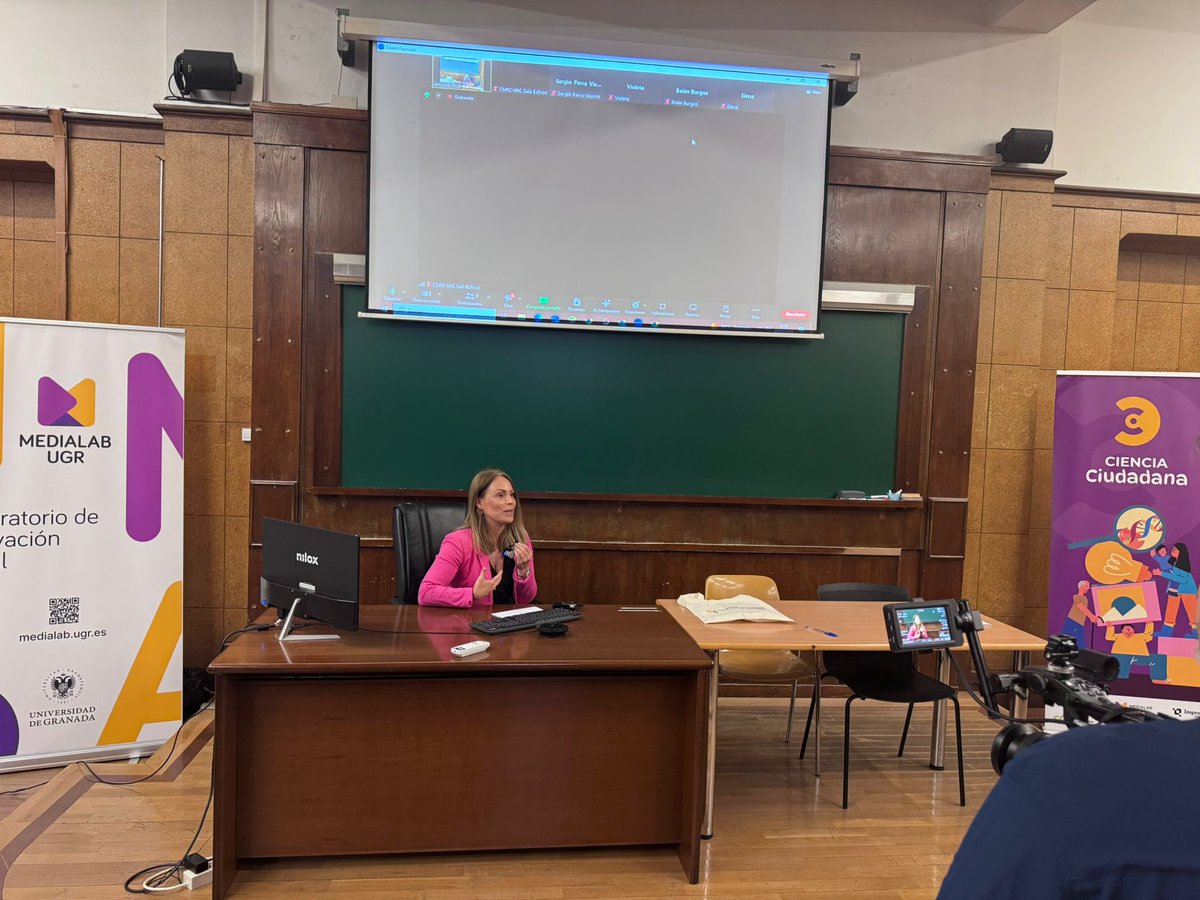 MedialabUGR's tweet photo. 🔬Cerramos el encuentro de #CienciaCiudadana con una conclusión final de Eugenia García Rubiño pero no todo acaba aquí…
Seguiremos impulsando la ciencia desde la comunidad. 🚀
#innovacionsocial #medialabugr https://t.co/AJ5uSv4ty7