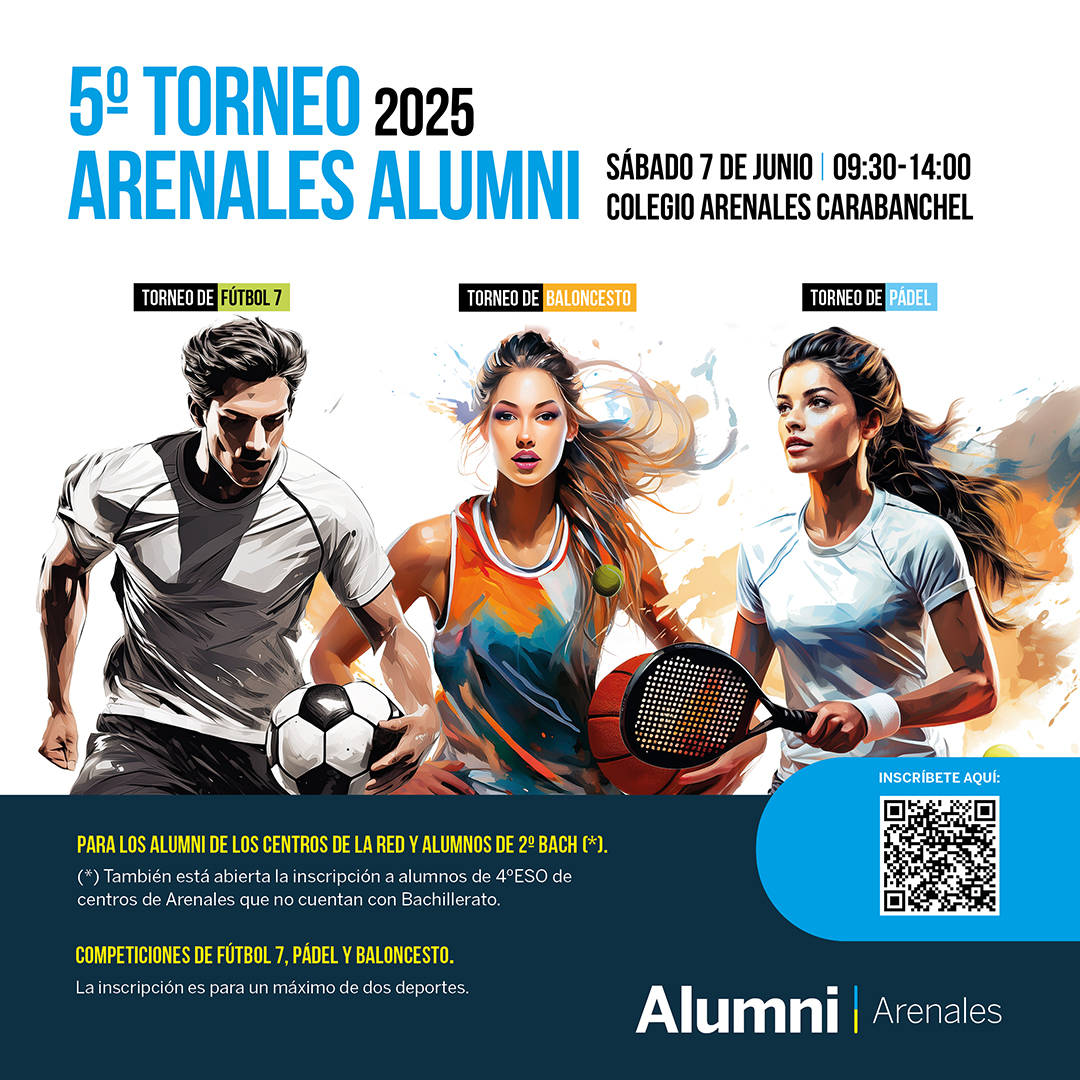 CIPenacorada's tweet photo. ¡El Torneo de Antiguos Alumnos vuelve el 7 de junio!

📷 Arenales Carabanchel

📷 Para Alumni, 2º Bach y 4º ESO

📷 Fútbol 7, Baloncesto 3x3 y Pádel

📷 Inscríbete aquí 📷 https://t.co/ynhyVdz33I

#AlumniArenales #Torneo2024 #Fútbol7 #Pádel #RedArenales https://t.co/IN8ByzkzsI