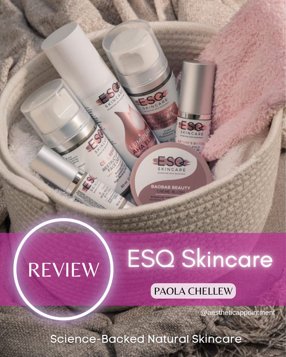 This week, we’re going proudly South African, with a review of four rejuvenating products from ESQ Skincare by <a href="/paolachellew/">Paola Chellew</a>. If you’re looking for well-priced, quality skincare, you won’t want to miss this! Follow the link: aestheticappointment.co.za/2025/05/review…