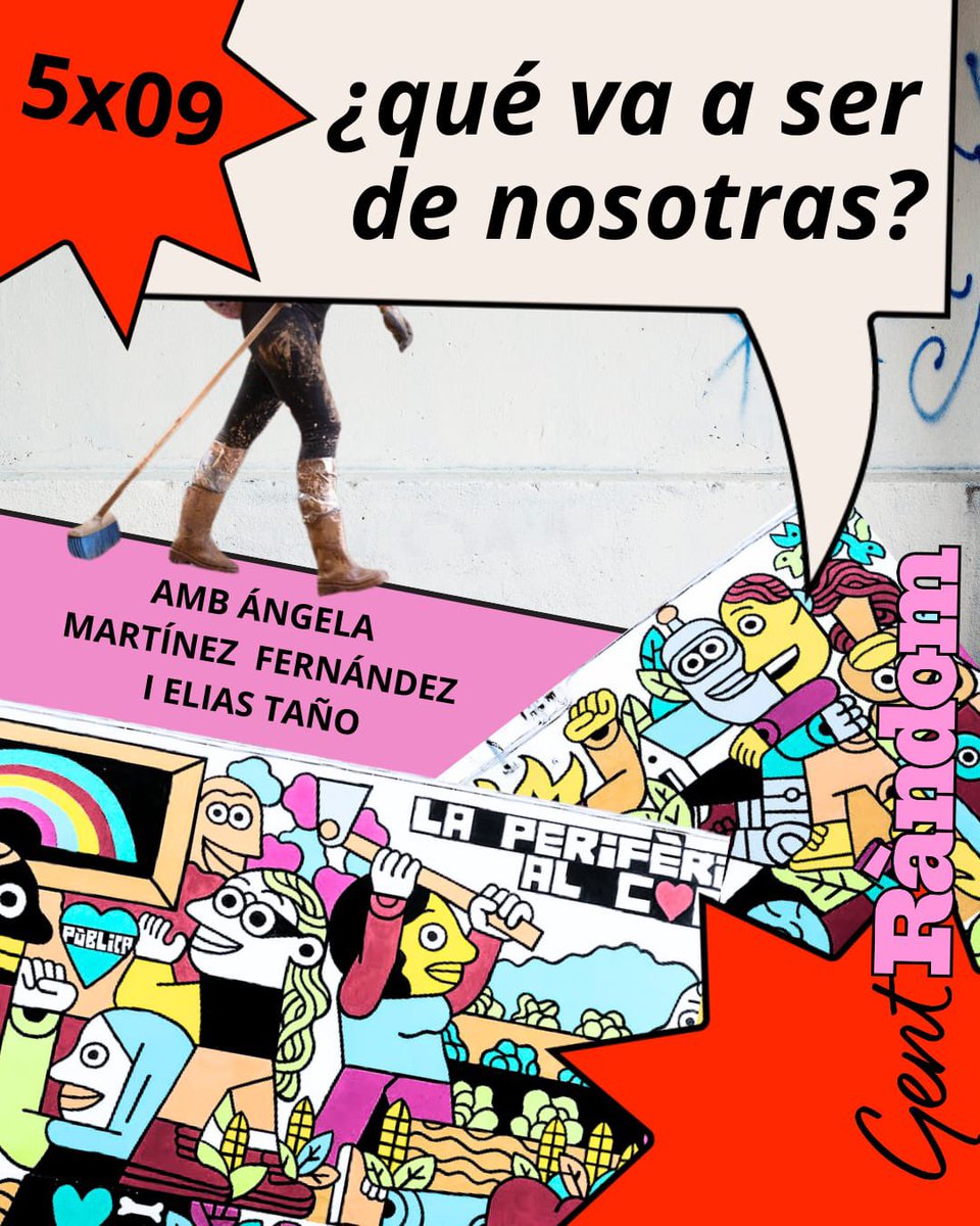 Gent ràndom (@gentrandom) on Twitter photo Quin paper juguen l'art i la cultura després d'una catàstrofe? N'ha de jugar algun?
Prenem aquest punt de partida per conversar amb la poeta <a href="/anmarfe6/">Ángela M Fernández</a> i el muralista Elías Taño. Ho fem des del barri de la Torre (València), una de les zones afectades per la DANA del 29 d'octubre. Quin paper juguen l'art i la cultura després d'una catàstrofe? N'ha de jugar algun?
Prenem aquest punt de partida per conversar amb la poeta <a href="/anmarfe6/">Ángela M Fernández</a> i el muralista Elías Taño. Ho fem des del barri de la Torre (València), una de les zones afectades per la DANA del 29 d'octubre.