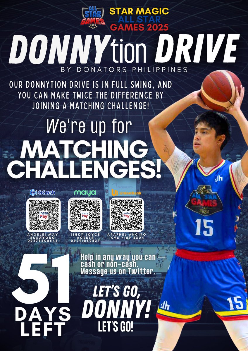 Ready to Double the Love? Let’s Go! 💙

Our DONNYtion Drive is open to anyone who wishes to take on a Matching Challenge.

Here’s how it works: A generous sponsor pledges a donation and challenges the group to match it within a set time. Once the challenge is accomplished, the