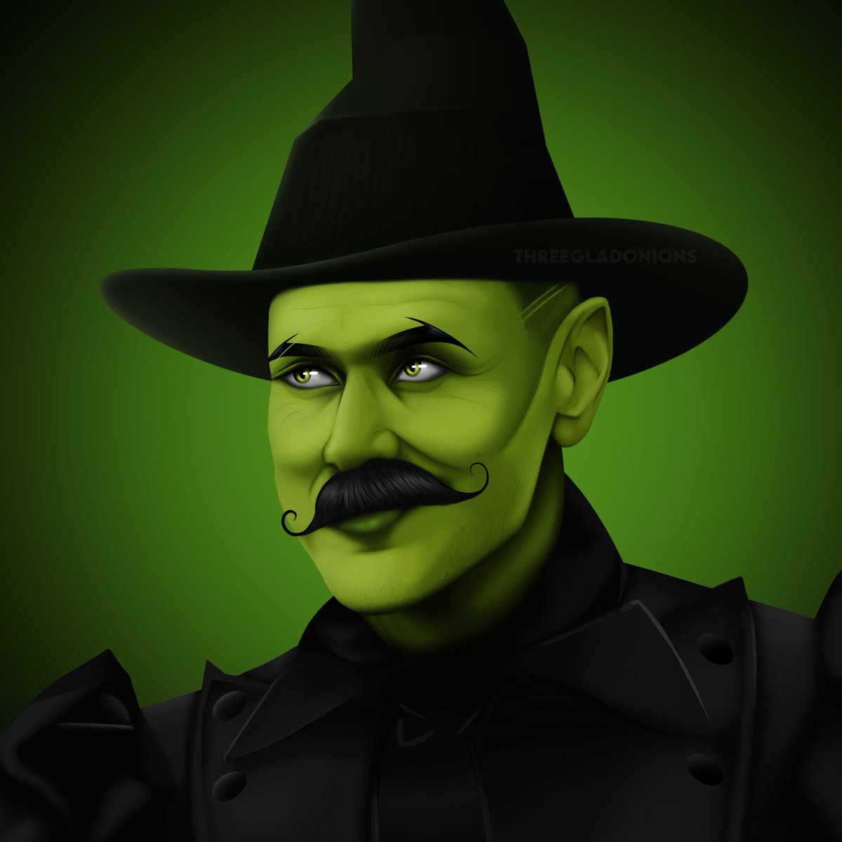 qrt with the character vs how you draw them 💚 insert “why is she green??”