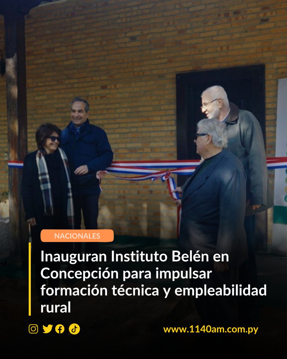 Central Radio 1140 AM (@central1140) on Twitter photo 🙌 Nace el Instituto Belén |Educación técnica y emprendimiento para transformar el campo 🌱
📍Belén, Concepción fue escenario de la inauguración oficial del Instituto Belén, impulsado por Fundación Paraguaya <a href="/fundaparaguaya/">Fundación Paraguaya</a>, con el objetivo de formar a jóvenes y trabajadores 🙌 Nace el Instituto Belén |Educación técnica y emprendimiento para transformar el campo 🌱
📍Belén, Concepción fue escenario de la inauguración oficial del Instituto Belén, impulsado por Fundación Paraguaya <a href="/fundaparaguaya/">Fundación Paraguaya</a>, con el objetivo de formar a jóvenes y trabajadores