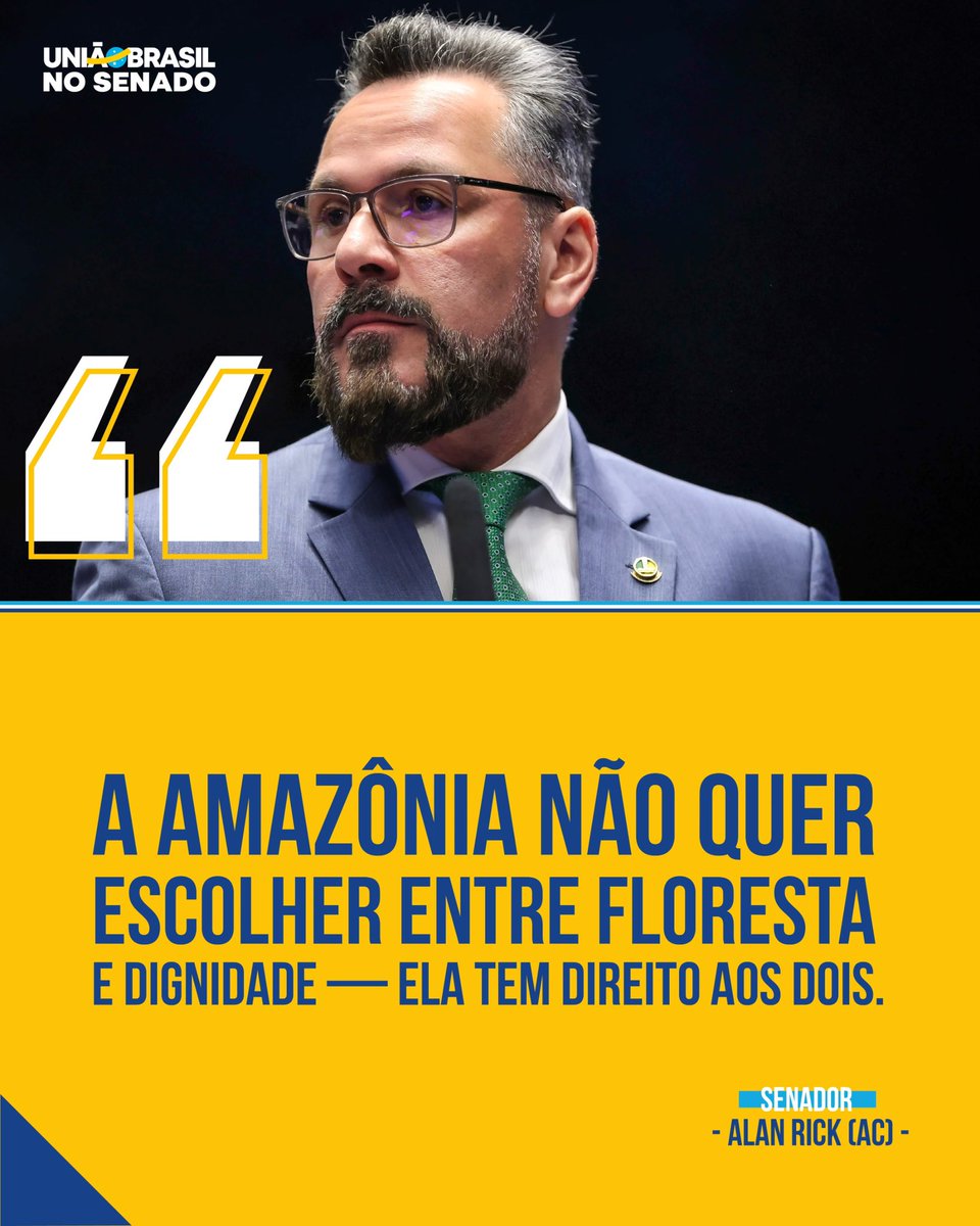 uniaosenado44's tweet photo. O senador @Alan_Rick defendeu no plenário a aprovação do PL 2.159/2021 — nova Lei do Licenciamento Ambiental.
“Amazônia não é santuário intocável — é casa viva de quem sonha, trabalha e tem direito à dignidade.”
Mais desenvolvimento com respeito ao meio ambiente.
#AlanRick https://t.co/AnL718u1Zy
