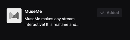 The MuseMe Twitch Extension is officially approved, just in time for #TwitchCon.

Can’t wait for you to pretend you knew us before we made it big.

dashboard.twitch.tv/extensions/t4n…