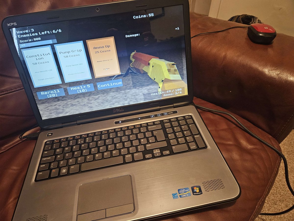 Testing my game on my old laptop just before release on sunday, laptop took 10 minutes to boot, game runs great (apart from track pads not working)

#gamedev #indiegame #indiedev