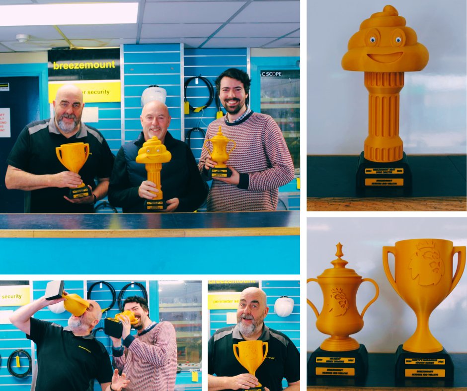 After a very competitive season, Marty managed to clinch the Breezemount #FantasyPremierLeague title! Very well deserved! 🥇

Congratulations also go to Henry for winning the Breezemount Fantasy Cup! 🏆

Dave unfortunately finished last, but it got him a beautiful trophy! 💩