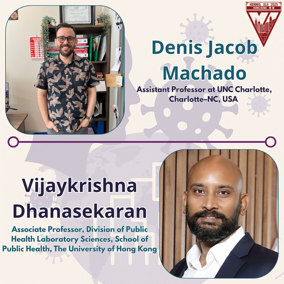 🧬🦠🌍
How can #Phylogenetics help us fight #pandemics like #SARSCoV2 and respond to emerging threats?

Join us for the #symposium "PHYLOGENETICS &amp; PUBLIC HEALTH" at the #HennigMeeting2025 in #HongKong!
Info: cladistics.org/xlii-annual-me…

#PublicHealth #Virology #Pandemics #Cladistics