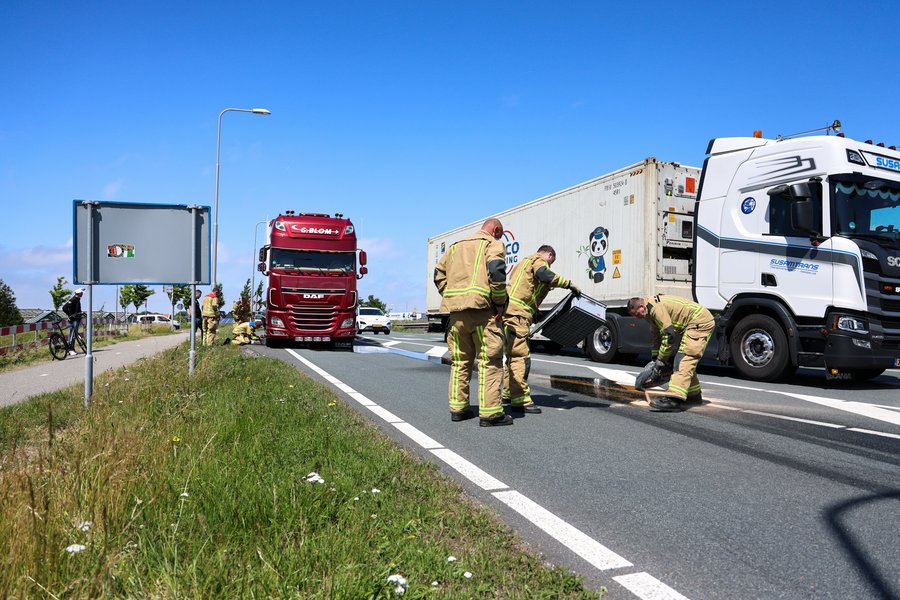 112 melding Lek in Dieseltank na Ongeluk Coldenhovelaan