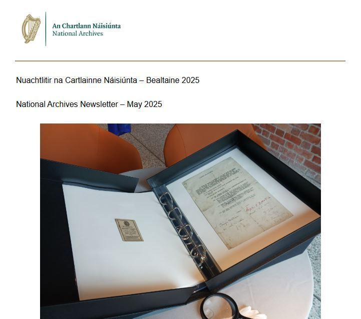 National Archives, Ireland (@narireland) on Twitter photo To our newsletter subscribers, our May edition tells you all about our newly acquired Michael Collins memorial card & signed agreement relating to the general election of 1922. If you haven't already signed up for it, you can do so now at buff.ly/3ywAg5S! <a href="/DeptCultureIRL/">Tourism-Culture-Arts-Gaeltacht-Sport-Media</a> To our newsletter subscribers, our May edition tells you all about our newly acquired Michael Collins memorial card & signed agreement relating to the general election of 1922. If you haven't already signed up for it, you can do so now at buff.ly/3ywAg5S! <a href="/DeptCultureIRL/">Tourism-Culture-Arts-Gaeltacht-Sport-Media</a>