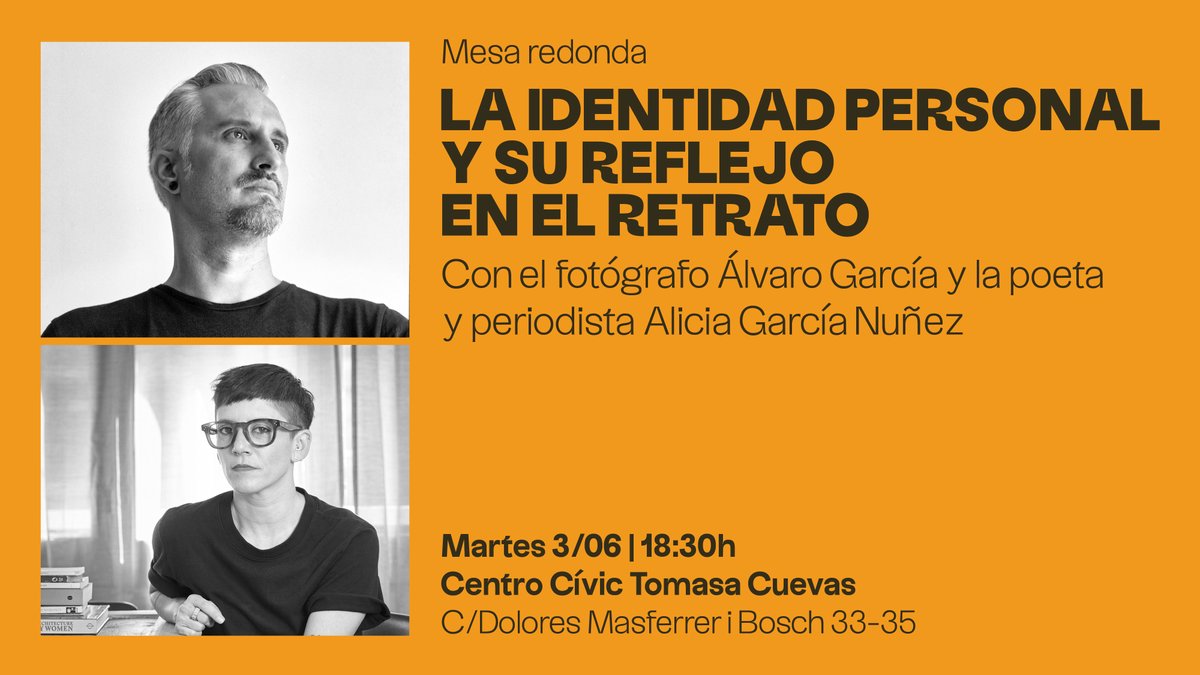 El martes que viene estaré junto a la maravillosa Alicia García Núñez charlando sobre autocuestionamiento, identidad personal y su importancia en el retrato fotográfico.  La entrada es gratuita pero se recomienda inscripción: shre.ink/eDvT