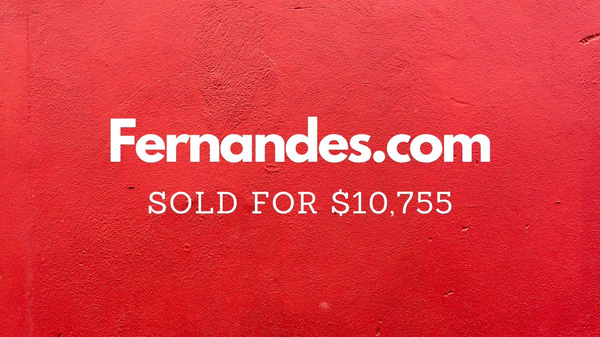 Yesterday saw $415k in domain name sales including:

$10,755 Fernandes․com
$10,000 Pai․ai
$6,099 Pow․co
$5,900 FastCoin․com
$5,100 TheMatch․com
$4,201 9486․com
$3,959 ApprovalGenius․com

Full list 👉 namebio.com/daily

#Domains