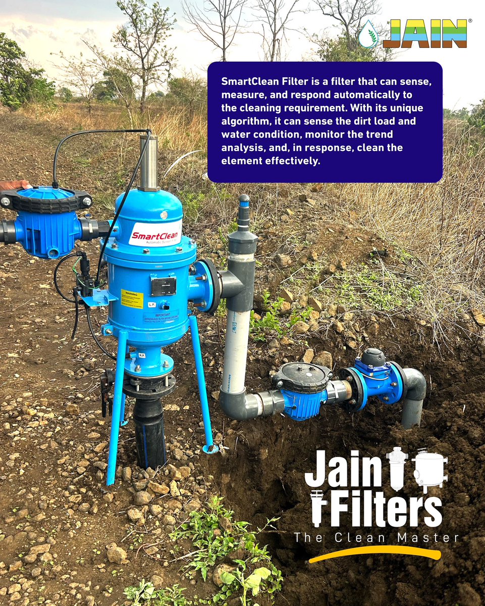 The Jain Filtration System, that ensures purity, efficiency, and sustainability in every drop 💧 

Empowering your irrigation process with precision, so every crop thrives ✅ 🌱 

Trust in quality, trust in #JainIrrigation attaining assurity of #MoreCropPerDrop 🌱 

#AgTech