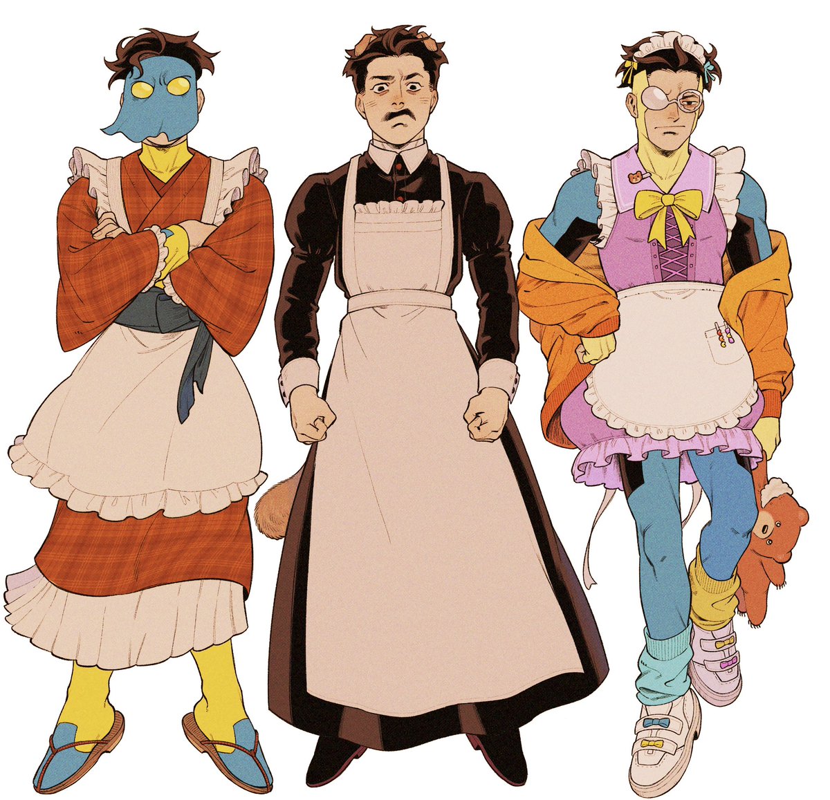 rob_kuma4's tweet image. #Invincible
Marks in maid costume. ③ end.
