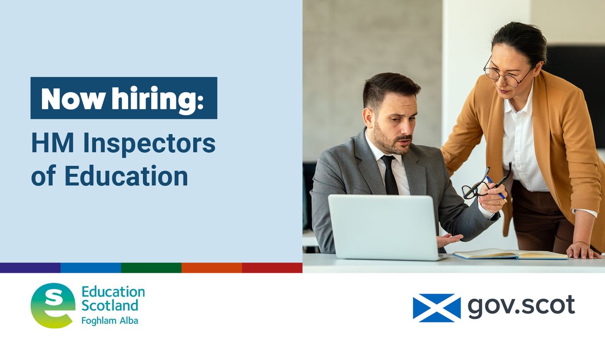 Scottish Government Jobs (@scotgovjobs) on Twitter photo Are you an experienced education professional, with a strong knowledge of Scottish education policy?
<a href="/EducationScot/">Education Scotland</a> is currently recruiting 10 Inspectors of Education to join the organisation.
Check out our dedicated page to learn more: jobs.gov.scot/now-hiring-hm-…
#EducationJobs Are you an experienced education professional, with a strong knowledge of Scottish education policy?
<a href="/EducationScot/">Education Scotland</a> is currently recruiting 10 Inspectors of Education to join the organisation.
Check out our dedicated page to learn more: jobs.gov.scot/now-hiring-hm-…
#EducationJobs