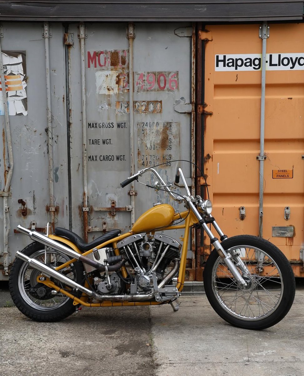 "Take me to the river, take me to the water" Take me to the conezone! @barnfind_japan with a slick shovel. Sheesh #choppershit #choppers #hd #shovellove #shovelhead #chopper #hd #harley #conezone #custommoto