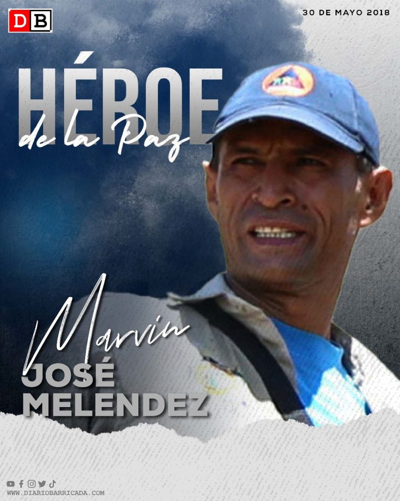 💥30 Mayo 2018 

Hoy hace 7 años fue asesinado el Héroe debla Paz, el centinela del Volcán Cosigüina; Marvin José Meléndez Nuñez (El Guarda).

<a href="/CarlosEmilioDH/">Carlos Emilio Lopez</a>
<a href="/CarReyesRojas/">Carla Reyes</a>
<a href="/Noviembre_2021/">NOVIEMBRE ❤🖤 REVOLUTION</a>

#UnidosEnVictorias #4619SiempreMásAllá