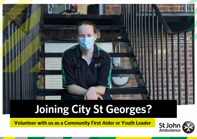 SJA London Bridge (@sjalondonbridge) on Twitter photo Are you a cadet joining <a href="/CityStGeorges/">City St George's, University of London</a> in September? Join us as a <a href="/SJA_Students/">SJA Student Volunteering</a> volunteer Community First Aider or Youth Leader.
We're a busy network covering events from <a href="/Arsenal/">Arsenal</a>
and <a href="/ChelseaFC/">Chelsea FC</a> to <a href="/WestHam/">West Ham United</a> and more. Are you a cadet joining <a href="/CityStGeorges/">City St George's, University of London</a> in September? Join us as a <a href="/SJA_Students/">SJA Student Volunteering</a> volunteer Community First Aider or Youth Leader.
We're a busy network covering events from <a href="/Arsenal/">Arsenal</a>
and <a href="/ChelseaFC/">Chelsea FC</a> to <a href="/WestHam/">West Ham United</a> and more.