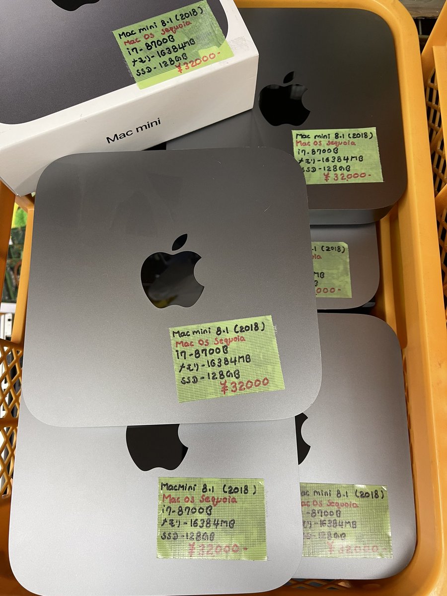AKI_GRACE_2006's tweet image. Mac mini 8.1  (2018)
i7-8700B
メモリ 16GB
SSD 128GB
¥32000
