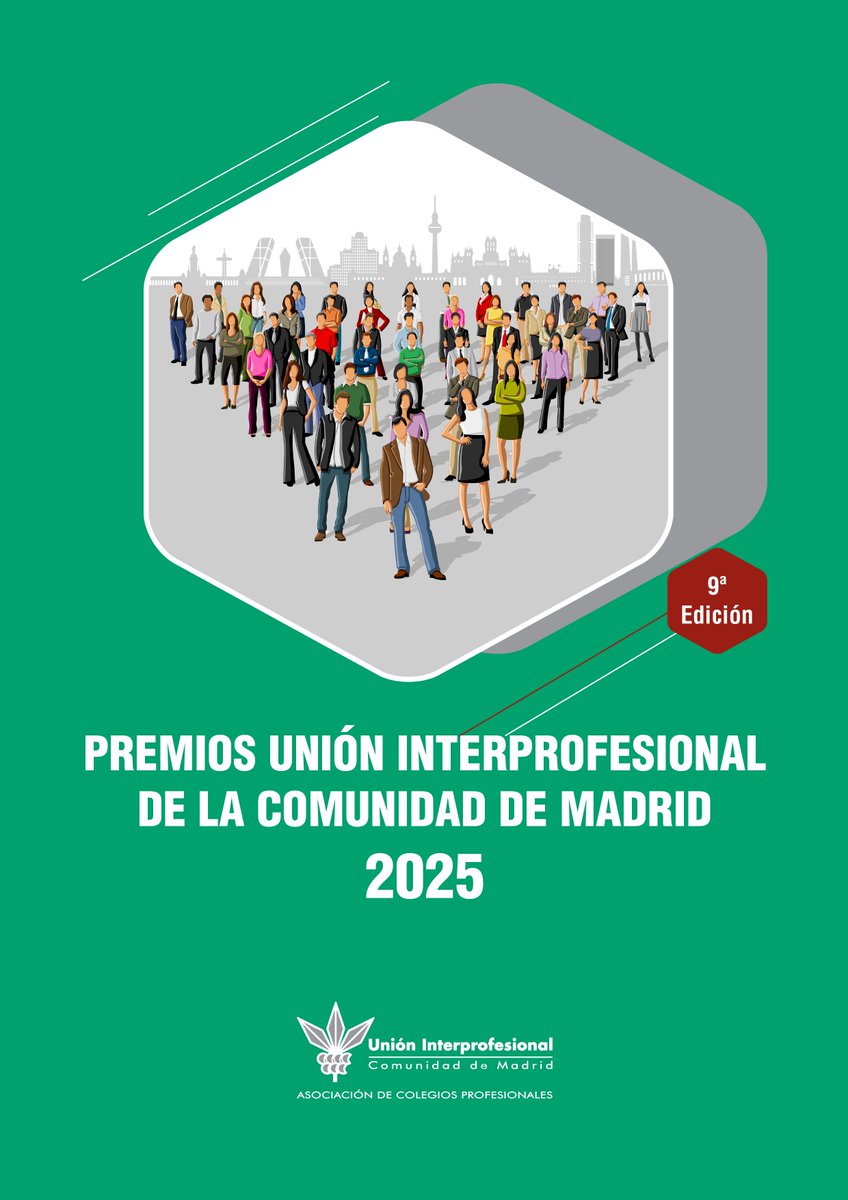 Coapi de Madrid (@coapidemadrid) on Twitter photo Ya está abierto el plazo para presentar candidaturas a los Premios de <a href="/UICMadrid/">Unión Interprofesional de la Comunidad de Madrid</a>, que reconocerán la labor de colegios profesionales y colegiados.
Tienes toda la información sobre los premios, el procedimiento y los plazos en este enlace 👉 uicm.es/news/convocato… Ya está abierto el plazo para presentar candidaturas a los Premios de <a href="/UICMadrid/">Unión Interprofesional de la Comunidad de Madrid</a>, que reconocerán la labor de colegios profesionales y colegiados.
Tienes toda la información sobre los premios, el procedimiento y los plazos en este enlace 👉 uicm.es/news/convocato…