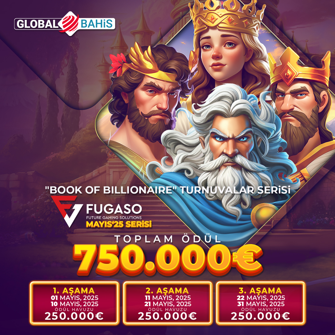 💰 Book of Billionaire Mayıs'25 Turnuvalar Serisi Sona Eriyor!🔥
💸 Tam 750.000€’luk dev ödül havuzu!
🎯 Rekabet dolu etkinlik serisinde çeşitli ödülleri keşfet! 
🏆 Şansını dene, zirveye adını yazdır!
📌tinyurl.com/GlobalBahis-Tw…