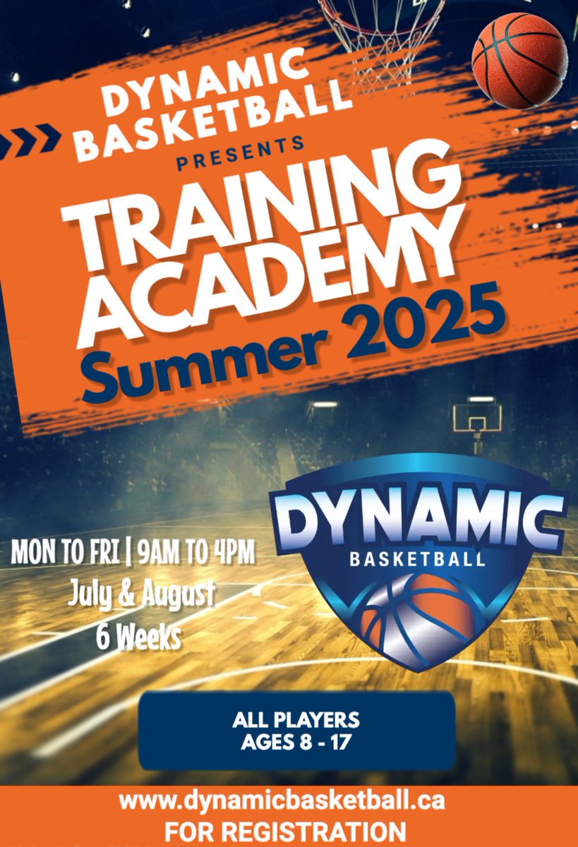 Gus Gymnopoulos (@gusgymnopoulos) on Twitter photo REGISTRATION FOR OUR SUMMER DEVELOPMENT ACADEMY IS NOW OPEN!!
<a href="/dynamic_bball/">Dynamic Basketball Development Academy</a>
*6 weeks of training and game play
* Markham Location
* 2 Gyms
* Tailored instruction
* Led by experienced and knowledgeable trainers and coaches
TO REGISTER CLICK check out DYNAMICBASKETBALL.CA REGISTRATION FOR OUR SUMMER DEVELOPMENT ACADEMY IS NOW OPEN!!
<a href="/dynamic_bball/">Dynamic Basketball Development Academy</a>
*6 weeks of training and game play
* Markham Location
* 2 Gyms
* Tailored instruction
* Led by experienced and knowledgeable trainers and coaches
TO REGISTER CLICK check out DYNAMICBASKETBALL.CA