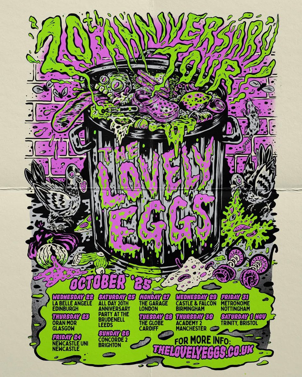DIVISION PR (@divisionpr) on Twitter photo .<a href="/TheLovelyEggs/">The Lovely Eggs 🥚 📺</a> announce special October tour to celebrate their 20th Anniversary.
Tickets on sale now at: seetickets.com/tour/the-lovel… .<a href="/TheLovelyEggs/">The Lovely Eggs 🥚 📺</a> announce special October tour to celebrate their 20th Anniversary.
Tickets on sale now at: seetickets.com/tour/the-lovel…