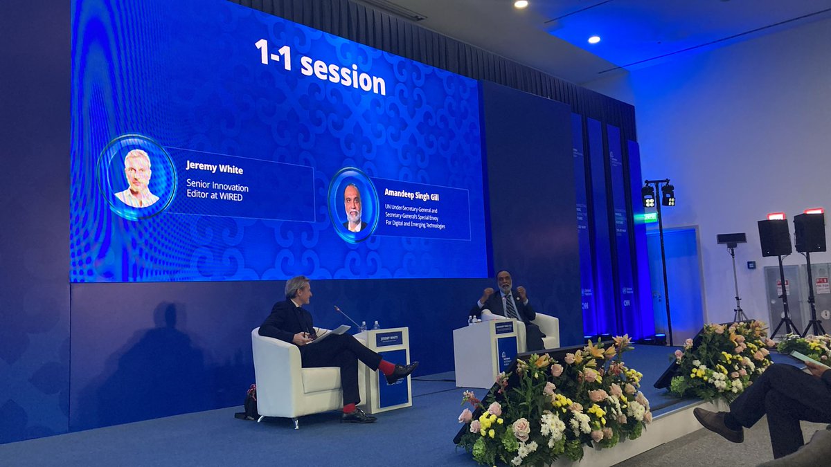 Astana International Forum (@astanaintlforum) on Twitter photo During a special 1-1 session at #AIF2025 between <a href="/jeremywired/">Jeremy White</a> and Under-Secretary-General and Special Envoy for Digital and Emerging Technologies at the <a href="/UN/">United Nations</a>, <a href="/gioasempre/">Amandeep Gill</a>, they discussed the rapid pace of technological change - "Technology is moving so fast that in just two years During a special 1-1 session at #AIF2025 between <a href="/jeremywired/">Jeremy White</a> and Under-Secretary-General and Special Envoy for Digital and Emerging Technologies at the <a href="/UN/">United Nations</a>, <a href="/gioasempre/">Amandeep Gill</a>, they discussed the rapid pace of technological change - "Technology is moving so fast that in just two years