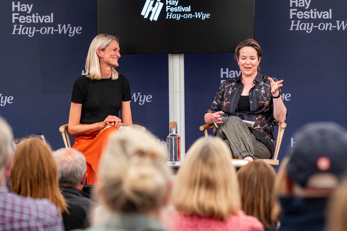 StonexEmma's tweet image. Such a fantastic time @hayfestival on Wednesday talking about #thesunshineman and #thelamplighters with bestselling author Stephanie Merritt - thanks to everyone who came for the company, thoughtful questions, and enlightening chats at the book signing ☀️💛🙏 #HayFestival2025