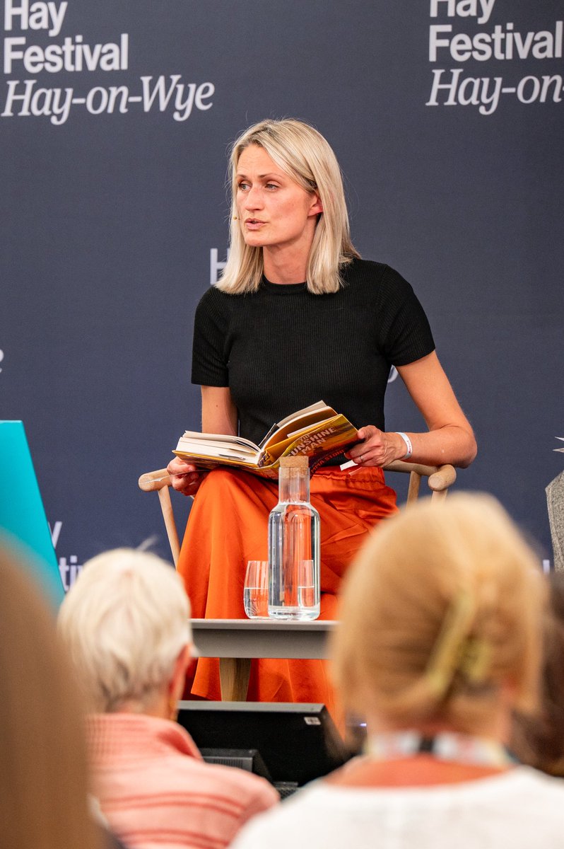 StonexEmma's tweet image. Such a fantastic time @hayfestival on Wednesday talking about #thesunshineman and #thelamplighters with bestselling author Stephanie Merritt - thanks to everyone who came for the company, thoughtful questions, and enlightening chats at the book signing ☀️💛🙏 #HayFestival2025