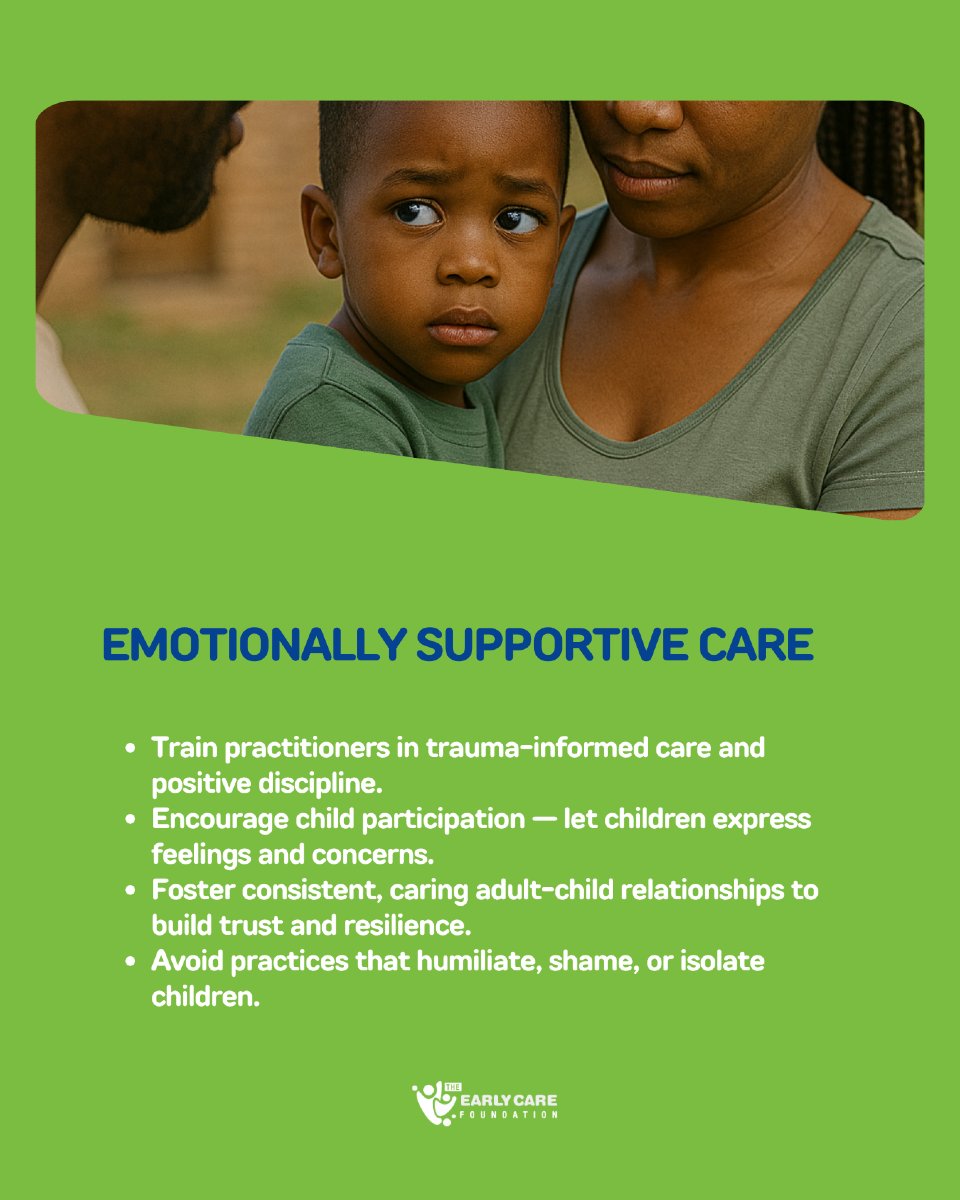 Protecting children goes beyond locks and fences.
It starts with how we speak to them, listen to them, and make them feel.

Emotionally supportive care means creating safe spaces where children feel seen, heard, and valued — every single day.

#ChildProtectionWeek
