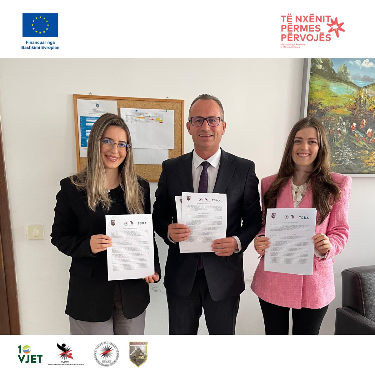 TOKA_org's tweet photo. Great news! TOKA &amp; the Faculty of Education have renewed their agreement with the Municipality of Ferizaj to train teachers in #ExperientialLearning!

Supported by @EUKosovo. https://t.co/hk3qwVOnLk