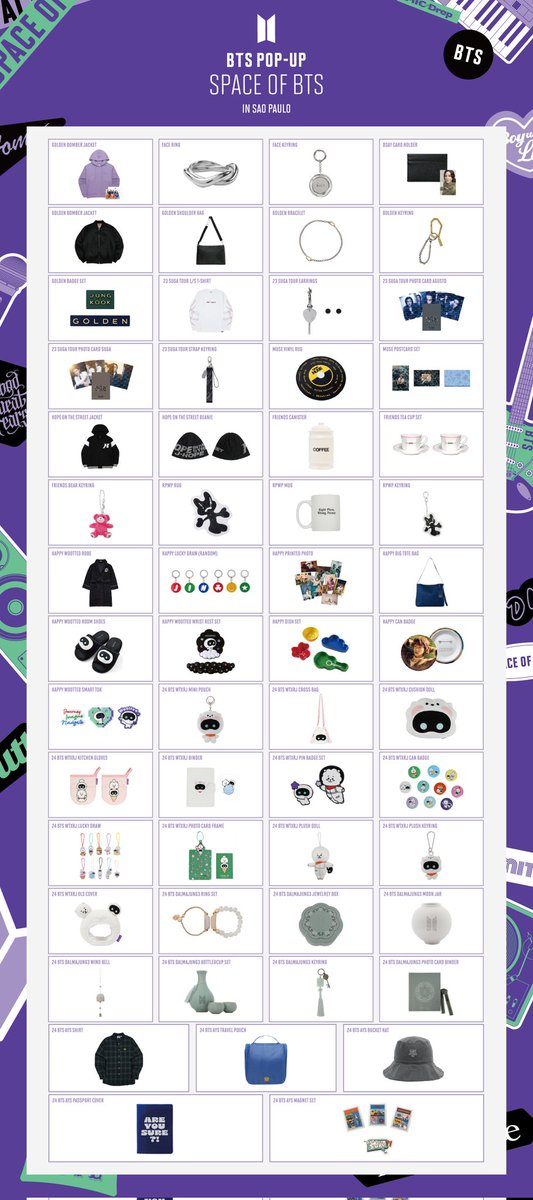 BTSxBRAZIL's tweet image. Tem itens exclusivos para a Pop-up de São Paulo! Eles lembraram da gente... ELES LEMBRARAM DA GENTE 😭💜