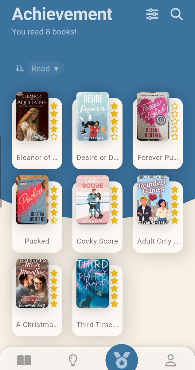I've read 8 books this month! I'd like to double that amount in June.
