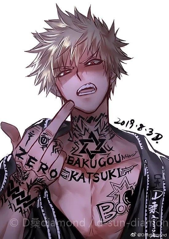 KatsukiB33908's tweet image. This is so fucking cool, if only UA didn't have a "No tattoo" policy or I'd be tricked tf out in a bunch of these. This fanart slaps and I hope the person who made this has a good fucking year.