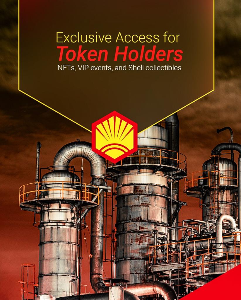shell_token's tweet image. Holding Shell Tokens unlocks limited edition NFTs, event passes, and Shell-branded merch. Join the elite circle of energy innovators and brand enthusiasts.