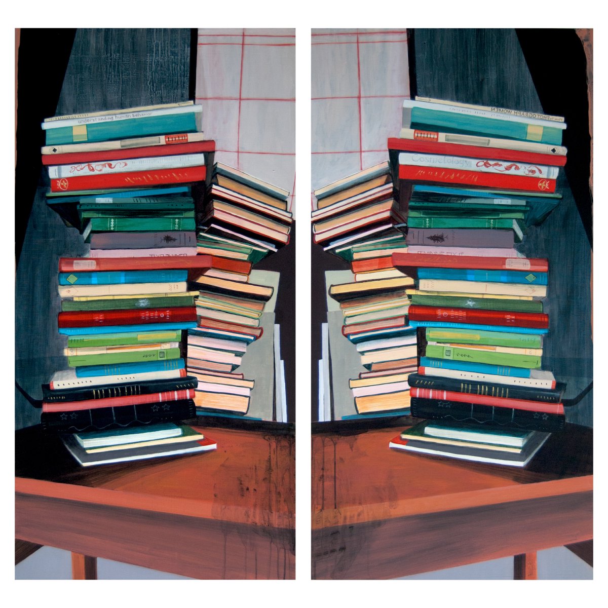 Love a diptych ❤️
(She's Not) A Mirror, acrylic on panels, each 48" x 24"