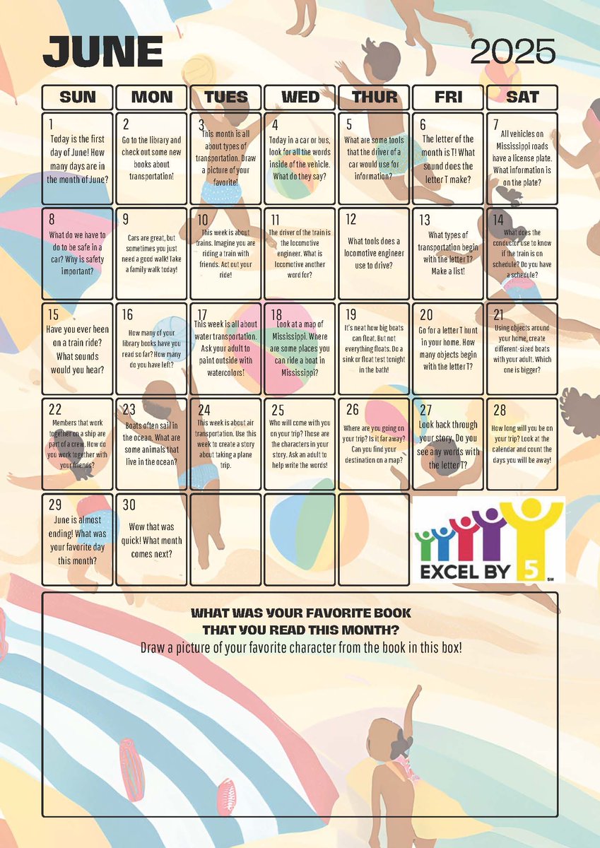 leecountyecc's tweet photo. Welcome summer ☀️ with June’s calendar of school readiness activities! https://t.co/c7YTVnRxa0