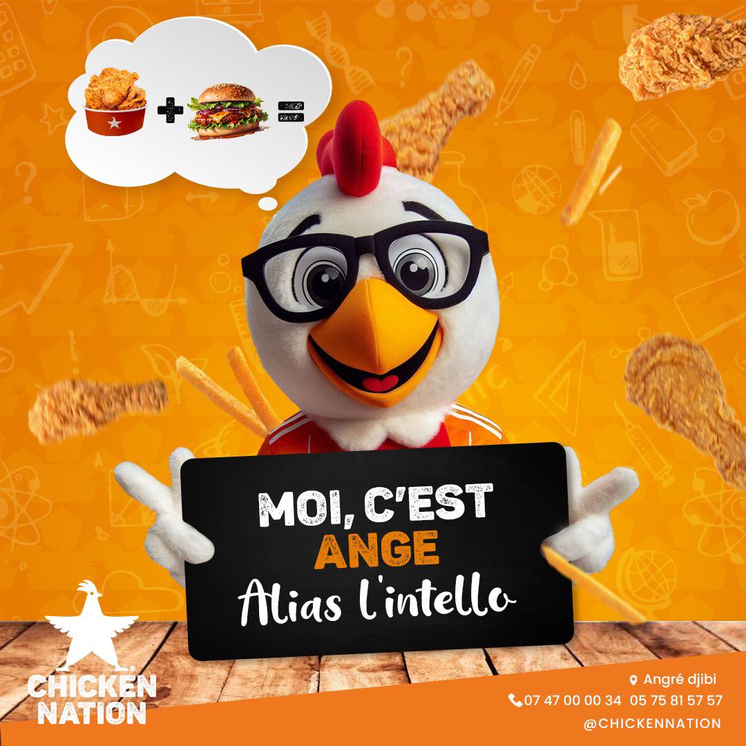 LeChampion_1's tweet photo. Moi, c'est ANGE , alias l'Intello du poulailler ! 🤓🎓 Toujours le nez dans mes bouquins et mes formules, je te fais des calculs de fou sur comment le poulet est la base de notre avenir. 📊🍗#chickennation #lechampion https://t.co/bywH8lYqYu