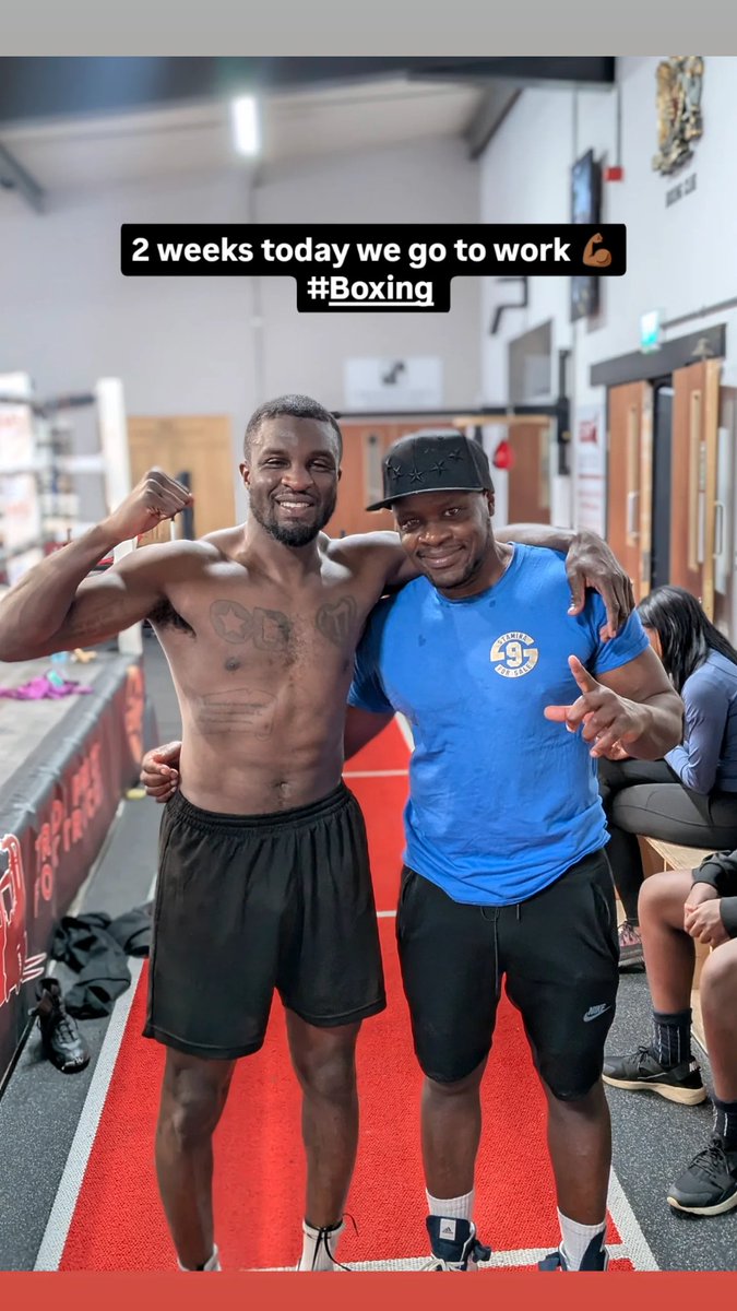 2 weeks today we go to work 💪🏾 #Boxing