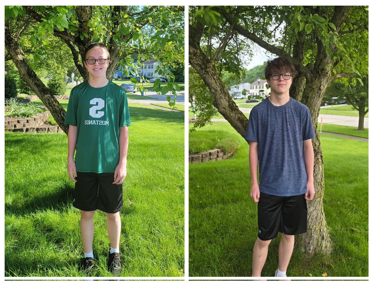 cms_squared's tweet image. When those growth spurts hit, 1 year a part 😁