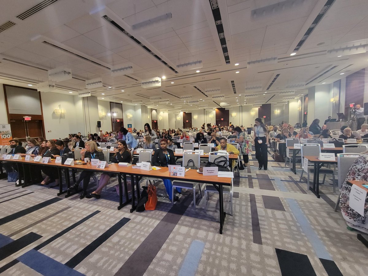 Welcome back everyone! RNAO members are looking forward to day two of our 100th #RNAOAGM. Today's agenda includes:
➡️CEO <a href="/DorisGrinspun/">Dr. Doris Grinspun 🇨🇦 RN, PhD, FAAN, O.ONT</a>'s report
➡️Members' Voices
➡️Results #OMOV🗳️
➡️Resolutions &amp; much more

Catch all the action when you tune into our livestream: