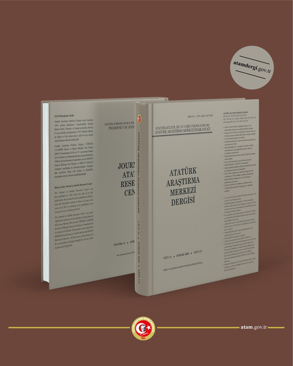 Atatürk Araştırma Merkezi Dergisi, XIX. yüzyılın ikinci yarısından itibaren Türk ve dünya tarihi kapsamındaki konular çerçevesinde, Türkiye Tarihi, Atatürk ve Türkiye Cumhuriyeti’ne ilişkin bilgi ve belgelerle ilgili bilimsel araştırma ve çalışmaları yayımlayarak ulusal ve