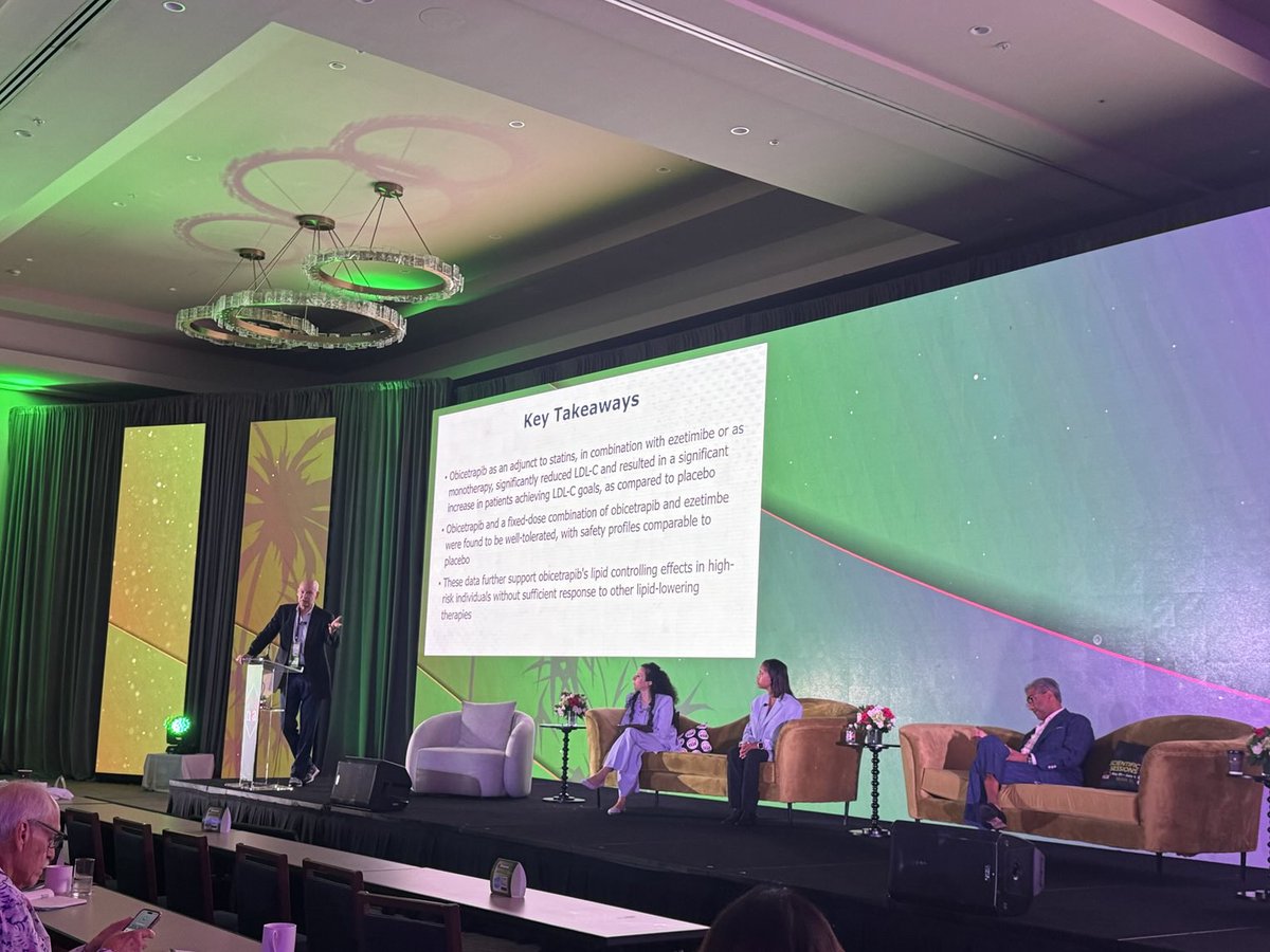 ⁦<a href="/nationallipid/">National Lipid Association</a>⁩ #NLASessions President Christie Ballantyne teaching us about CETP inhibitors