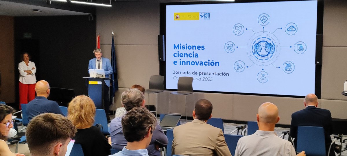 @CDTI_innovacion (@cdti_innovacion) on Twitter photo 📸 Hoy el director general del <a href="/CDTI_innovacion/">@CDTI_innovacion</a>, <a href="/jmoisesmartin/">J Moisés Martín 🇪🇺 🇺🇳</a>, ha inaugurado la jornada de presentación de la convocatoria Misiones #Ciencia e #Innovación 2025
🚀 Con una dotación de 60M€, esta iniciativa impulsa proyectos estratégicos de I+D que aborden grandes retos 📸 Hoy el director general del <a href="/CDTI_innovacion/">@CDTI_innovacion</a>, <a href="/jmoisesmartin/">J Moisés Martín 🇪🇺 🇺🇳</a>, ha inaugurado la jornada de presentación de la convocatoria Misiones #Ciencia e #Innovación 2025
🚀 Con una dotación de 60M€, esta iniciativa impulsa proyectos estratégicos de I+D que aborden grandes retos