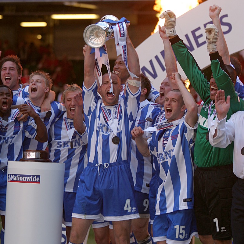 OfficialBHAFC's tweet photo. We were League One play-off final winners in Cardiff #OnThisDay 2⃣1⃣ years ago... 💭✨