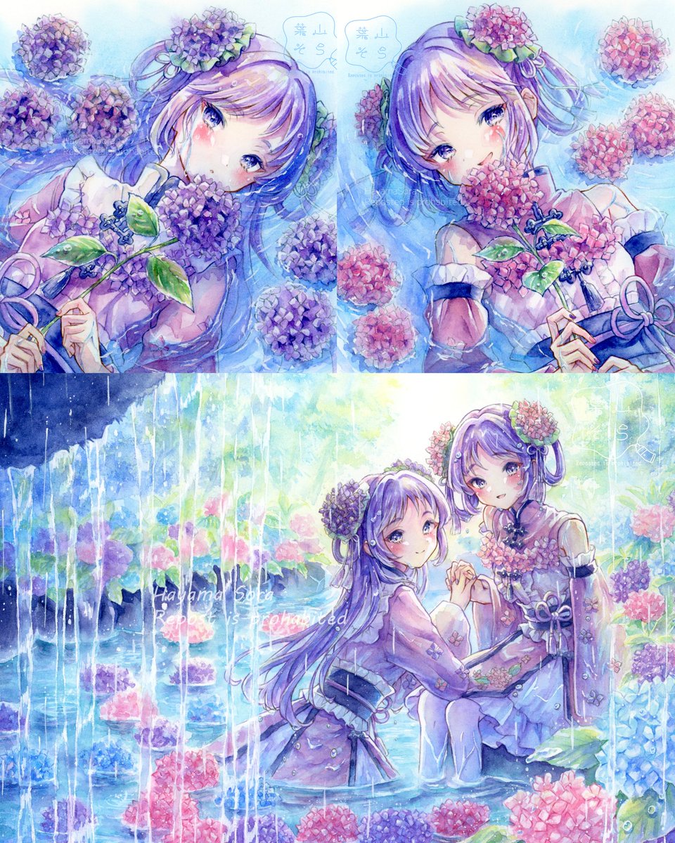 紫陽花☔✨
#今月描いた絵を晒そう